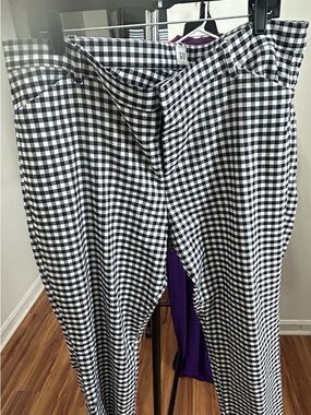 GAP Black and White Gingham Pants